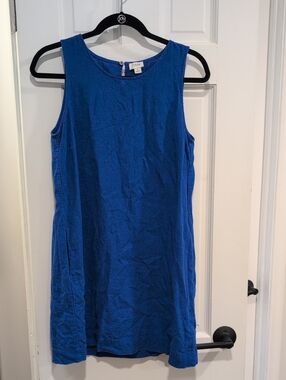 J. Crew Sleeveless Shift Dress in Royal Blue